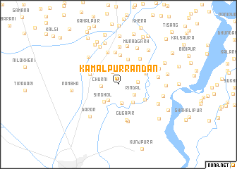 map of Kamālpur Rāndān