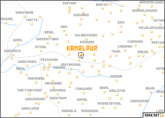 map of Kāmalpur