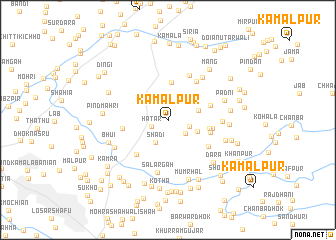 map of Kāmalpur