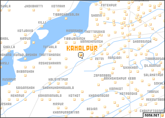 map of Kamālpur