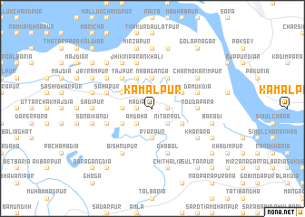 map of Kamālpur