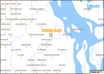 map of Kāmālpur