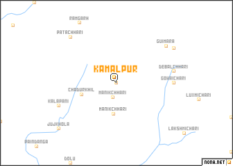 map of Kāmālpur