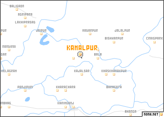 map of Kāmālpur