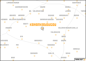 map of Kamankadougou