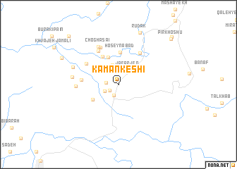 map of Kamān Keshī