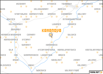 map of Kamanová