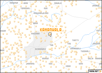 map of Kamānwāla