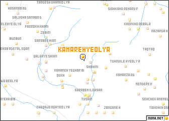 map of Kamareh-ye ‘Olyā