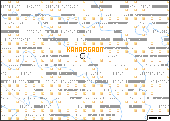 map of Kāmārgaon