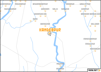 map of Kāmdebpur