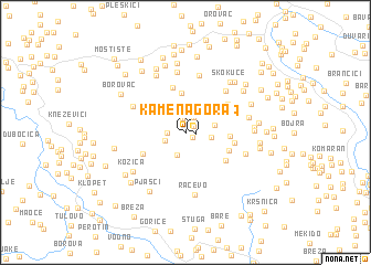 map of Kamena Gora