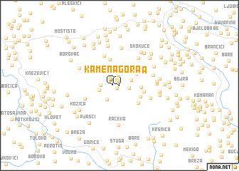 map of Kamena Gora