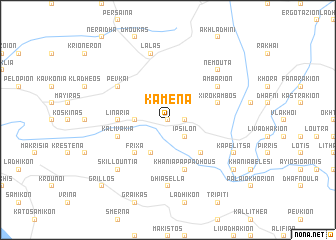 map of Kámena