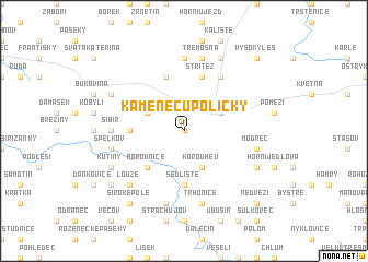 map of Kamenec u Poličky