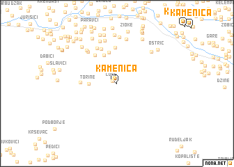 map of Kamenica