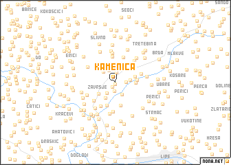 map of Kamenica