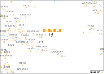 map of Kamenica