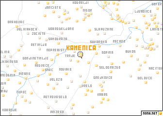 map of Kamenica