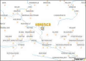 map of Kamenica