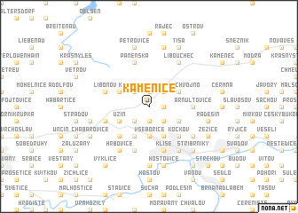 map of Kamenice