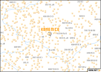 map of Kamenice