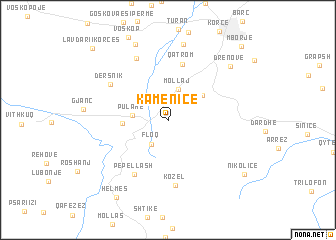 map of Kamenicë