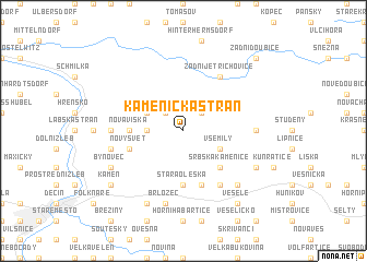 map of Kamenická Stráň