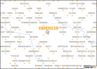 map of Kamenička