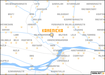 map of Kamenická