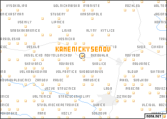 map of Kamenický Šenov