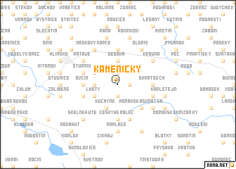 map of Kameničky