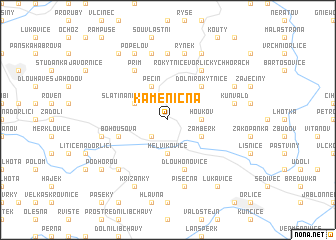 map of Kameničná