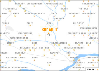 map of Kamenín