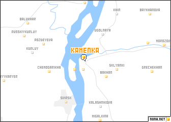 map of Kamenka