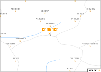 map of Kamenka