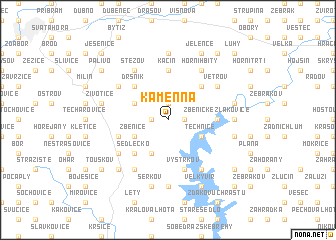 map of Kamenná