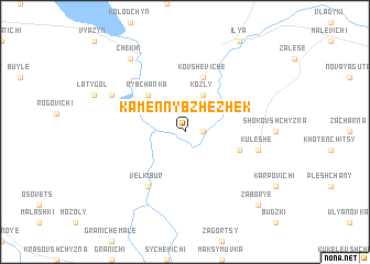 map of Kamenny-Bzhezhek