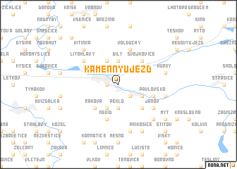 map of Kamenný Újezd
