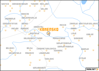 map of Kamensko