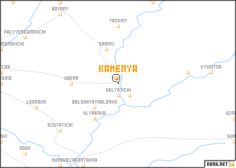 map of Kamenʼya