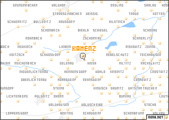 map of Kamenz