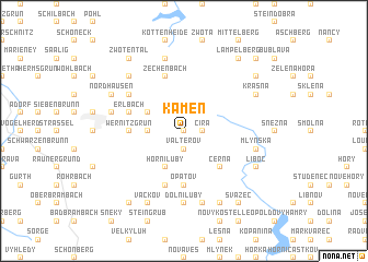 map of Kámen