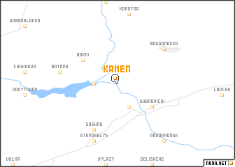 map of Kamenʼ