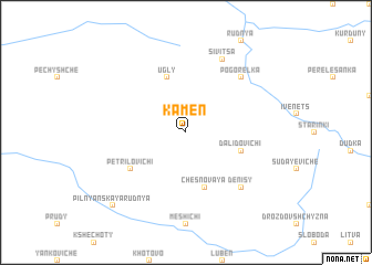 map of Kamenʼ