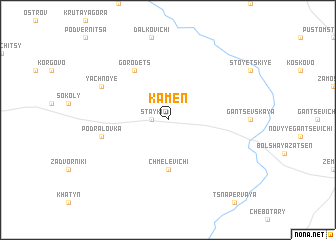 map of Kamenʼ