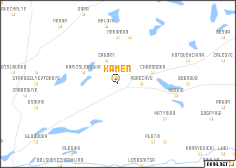 map of Kamenʼ