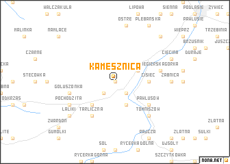 map of Kamesznica