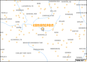 map of Kāmīān-e Pāʼīn