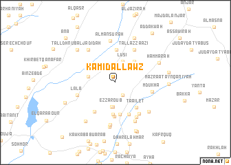 map of Kāmid al Lawz